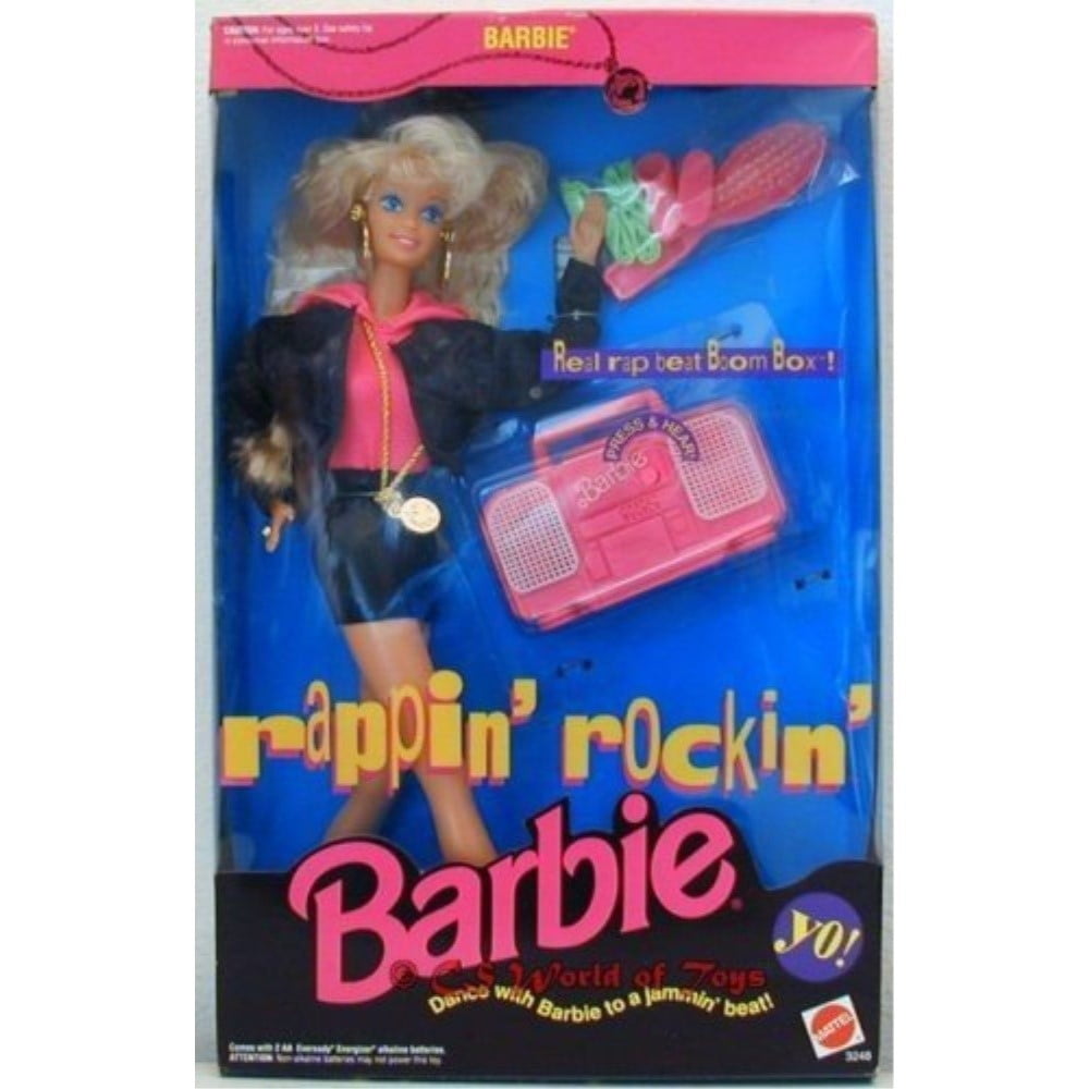 Rappin\' Rockin\' Barbie Doll w Working Boom Box (1991)