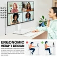 thumbnail image 4 of RTVR VESA Monitor Stand Mount for 13 to 32 inch Screens, Desk TV Stand Holder, White, 4 of 8