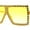 All Yellow, variant on Girls Child Size Large Rhinestone Studded Flat Top Square Mob Sunglasses All Brown