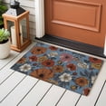 thumbnail image 4 of Blue Vintage Peony Entryway Rug 2'x3'&nbsp; Non Slip Front Door Mats, Summer Botanical Retro Art Entrance Rugs Indoor Outdoor Carpet, Washable Floor Mats Small Area Rug for Bedroom Kitchen, 4 of 8