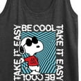 thumbnail image 3 of Peanuts - Be Cool, Take It Easy - Snoopy - Women's Racerback Tank Top, 3 of 6