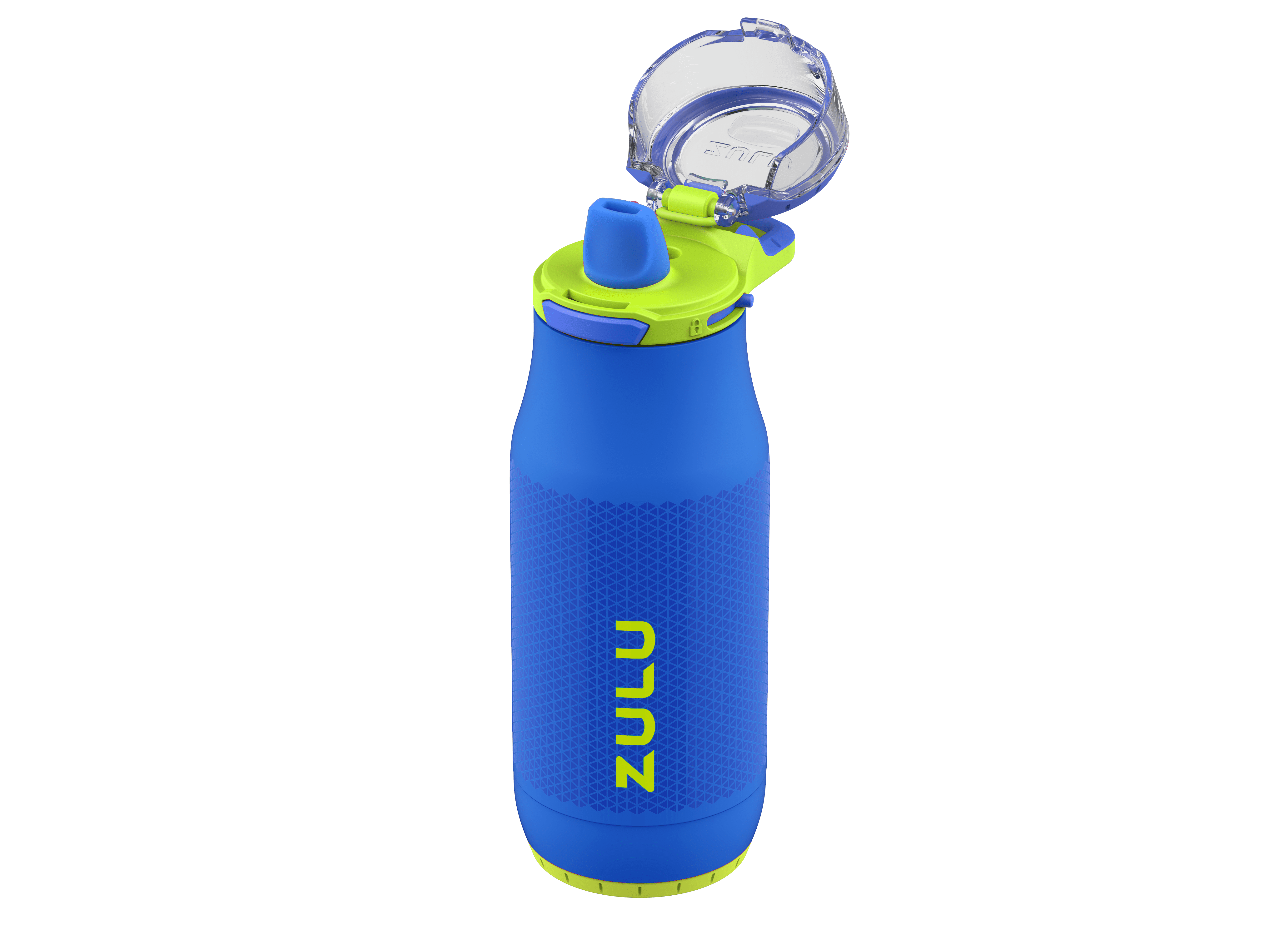 Zulu Kids Flex Water Bottle with Silicone Spout, Leak-Proof Locking Flip Lid and Soft Touch Carry Loop for School Backpack, Lunchbox, and Outdoor