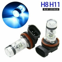 2x H8 H9 H11 8000K Ice Blue 100W LED Headlight Bulb Kit Fog Light