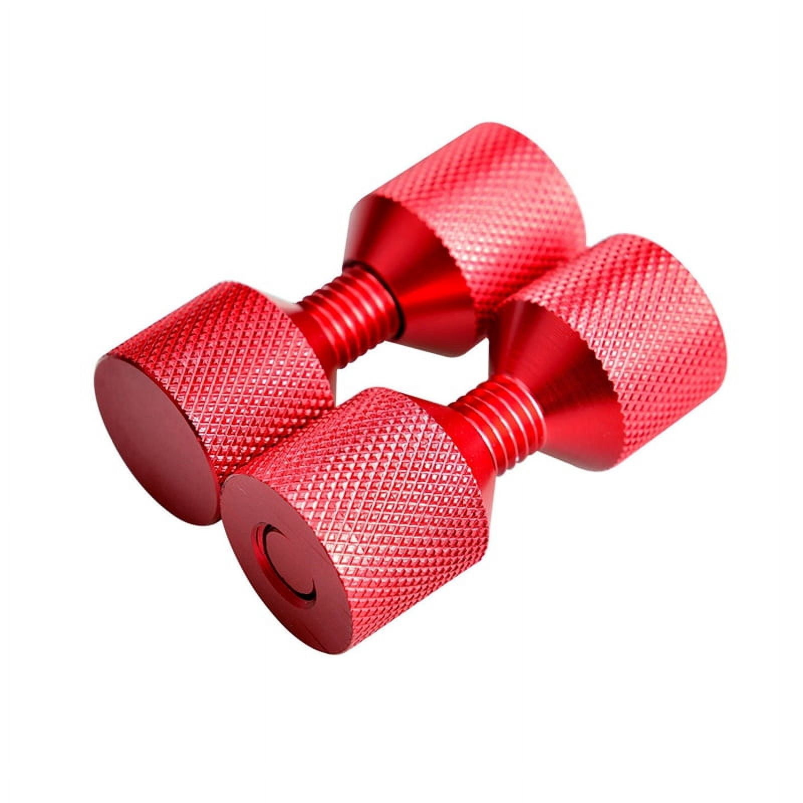 4 Pcs Aluminium Flange Two Hole Pins 1-1/8 Inch Two Hole Alignment Pins & 1-5/8 Inch Detachable Flange Red