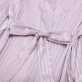 thumbnail image 6 of HNMKIU Women's Satin Pajama Set Floral Lace Trim Sleepwear Nightwear With Matching Robe Light Purple,S, 6 of 6