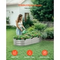 thumbnail image 2 of VEVOR Metal Raised Garden Bed 4x2x1 ft Outdoor Galvanized Planter Box Silver, 2 of 9
