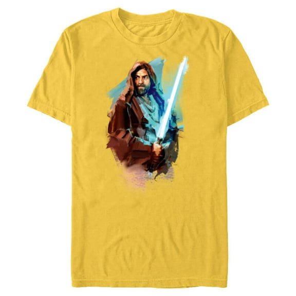 Star Wars Obi-Wan Kenobi Lightsaber - Short Sleeve Blended T-Shirt for Adults - Customized-Yellow