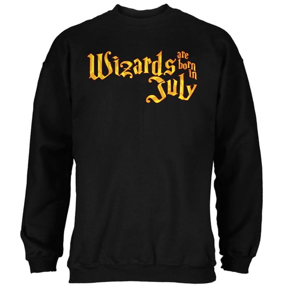 Wizards are born in July Mens Sweatshirt Black 2XL