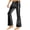 Black, variant on Men's Shiny Metallic 70s Vintage Disco Party Long Pants Bell Bottom Flared Trousers Silver XL