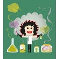 thumbnail image 3 of Science Party Duvet Cover Set, Image of Mad Scientist Holding Smoke Puffs from Test Tubes, Decorative 3 Piece Bedding Set with 2 Pillow Shams, Calking Size, Laurel Green and Multicolor, by Ambesonne, 3 of 3