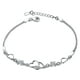 thumbnail image 1 of 925 pulsera de plata ajustable brazalete pulseras de corazón para las mujeres niñas Cubic Zirconia piedra de nacimiento 1pc, 1 of 3