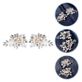 thumbnail image 5 of KAKOWELY 1 par de elegantes hebillas para zapatos de novia, clips desmontables para zapatos, hebillas con flores de perla., 5 of 5