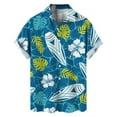 thumbnail image 3 of GHSOHS Mens Shirts Business Shirts for Men Sky Blue White Button Down Shirt WoSummer Casual 3D Printing Hawaiian Shirt Plus Size Tropical Leaf Beach Shirts Short Sleeve Button Down Shirts Tops XXL, 3 of 4