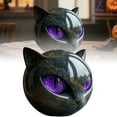 thumbnail image 7 of XINGXIANG Halloween Decorations Black Cat Figurine - Resin Decorative Kitty Sculpture, Purple-Eyed Edition, Elegant Home Ornament 3.14in, 7 of 7