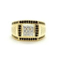 thumbnail image 5 of TAAPSEE JEWELS Men's Statement Wedding Band Ring 14K Yellow Gold Plated Black Cubic Zirconia Round Cut, 5 of 5