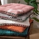 thumbnail image 5 of Nvzi Geometric Pattern Soft Square Chair Pad with Ties Gradient Pom Pom Chair Cushion Garden Patio Home Kitchen Office Seat Cushion (White,16x16), 5 of 5