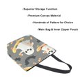 thumbnail image 3 of FORMRS Womens Canvas Tote Bag with Zipper Inner Pocket Shoulder Handbag, Cute Ghosts, 3 of 7