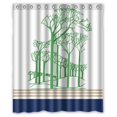 thumbnail image 1 of ABPHQTO Cortina de ducha con diseño de árbol Cortina de ducha impermeable 150x180 cm, 1 of 2