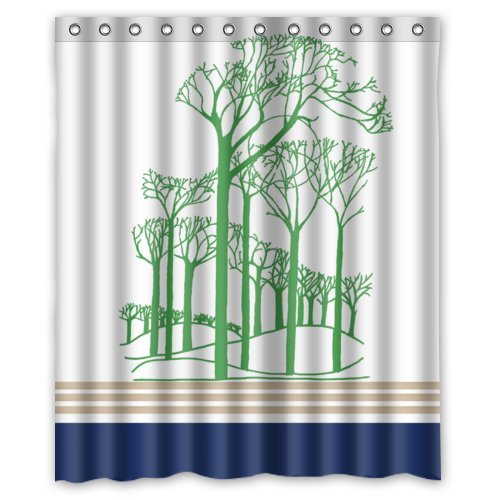 ABPHQTO Cortina de ducha con diseño de árbol Cortina de ducha impermeable 150x180 cm