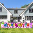 thumbnail image 5 of Large Happy Easter Sign Banner, Traditional Easter Day Banner, Easter Hang Porch Banner, Indoor Easter Theme Party Rustic Lawn Sign, Pink, 5 of 6