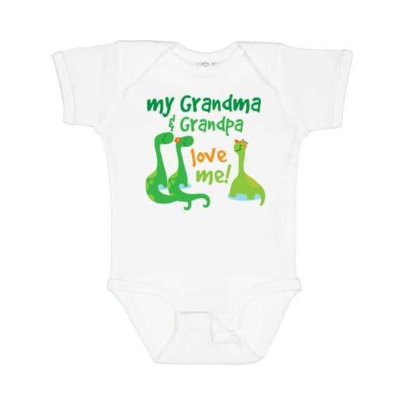 Inktastic Grandma Grandpa Love Me Dinosaurs Boys Baby Bodysuit