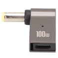thumbnail image 3 of Adaptador de cargador para portátil PD USB tipo C hembra I a CC, 100 W, aleación de aluminio, codo, 5,5 x 1,7 mm, 3 of 14
