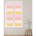 thumbnail image 2 of Window Privacy Film Colorful Stripe Stained Glass Window Film Decorative Sun Block Window Cover Modern Pink Red Yellow Vertical Striped Window Clings Static Adhesive Sticker for Bathroom 17.7"x78.7", 2 of 7