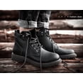 thumbnail image 4 of Boots for Men Casual Dress Retro Lace Up Motorcycle Boots, 4 of 12
