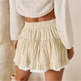 thumbnail image 6 of KDDYLITQ Skorts for Women Pleated Floral Ruffled Drawstring Mini Skirt a Line Layered Y2k Casual Short Skirt Boho 2025 Flowy Shorts Khaki XL, 6 of 7