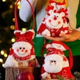 thumbnail image 4 of Bolsa de regalo de dulces de Reno de Navidad, sacos de Papá Noel de terciopelo con cordón, decoración de Navidad, regalo para niños, recuerdo de fiesta de año nuevo 2024, 4 of 4