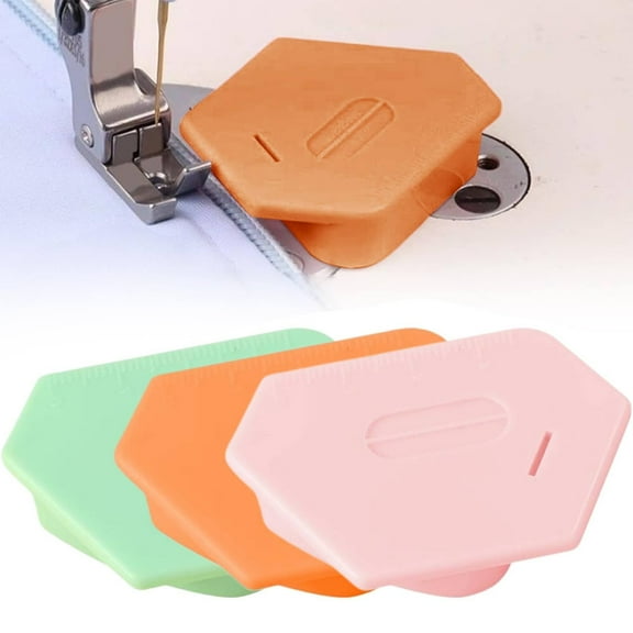 Chenjy Magnetic Seam Guide for Sewing Machine, Upgraded Multifunctional Polygonal Hemmer Seam Guide with Scale, Universal Sewing Supplies Accessories Clearance