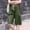 🔥 Army Green, variant on USSUMA Womens Summer Elastic Waist Mid‑Length Wide‑Leg Shorts Double Side Pockets Comfortable Stretchy Casual Straight Cut Five‑Point Length Breathable Summer Travel Wear