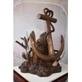 thumbnail image 3 of Nifao Anchor On Ocean Floor Among Fish Bronze Statue – Home Decor Sculpture, 32"L x 27"W x 41"H, 3 of 12