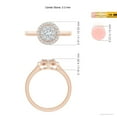 thumbnail image 4 of ANGARA Natural Composite Diamond Halo Ring with Milgrain in 14K Rose Gold for Women (Size-3.3mm| Color-G| Clarity-VS2) | April Birthstone, Anniversary, Jewelry Gift for Women | Natural Diamond Ring, 4 of 9
