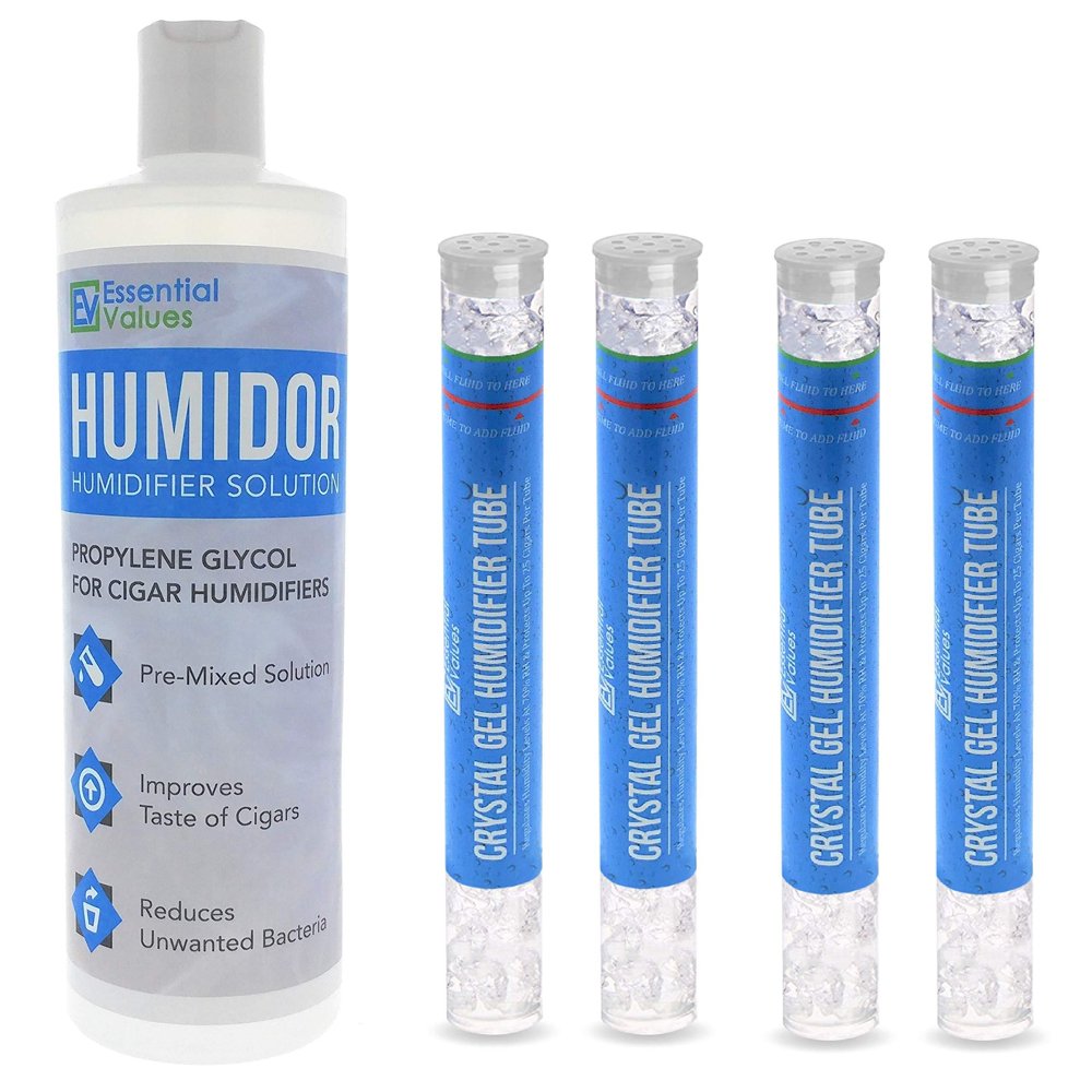 Humidor Solution & Cigar Humidor Humidifier Combo, 16oz Propylene