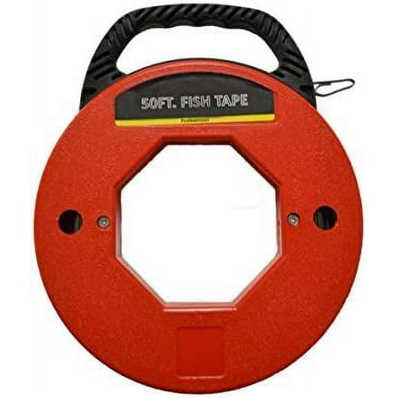 EZ Travel Distribution 50FT Plastic, Black 50' Fish Tape Cable Insertion Tool