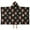 Black Skull Flower, variant on Brown Skull Rose Pattern Hooded Bath Towel,50"x30" for Ages 3 To 12 Kids, Quick Dry Lightweight Soft Microfiber Hood Beach Towel Cover Up for Kids