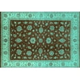 thumbnail image 1 of Ahgly Company Indoor Rectangle Oriental Turquoise Blue Industrial Area Rugs, 6' x 9', 1 of 4