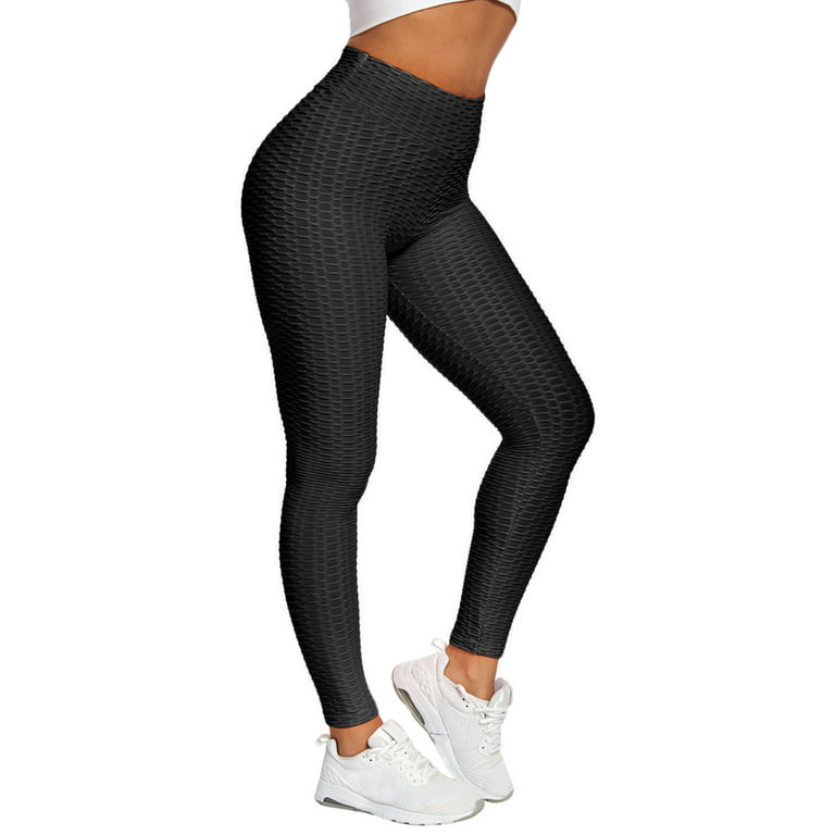 FUTATA Black Leggings For Women High Waist Yoga Pants Butt Lift Workout  Sweatpants Tummy Control Compression Full Length Tight Pants For Gym,  Running