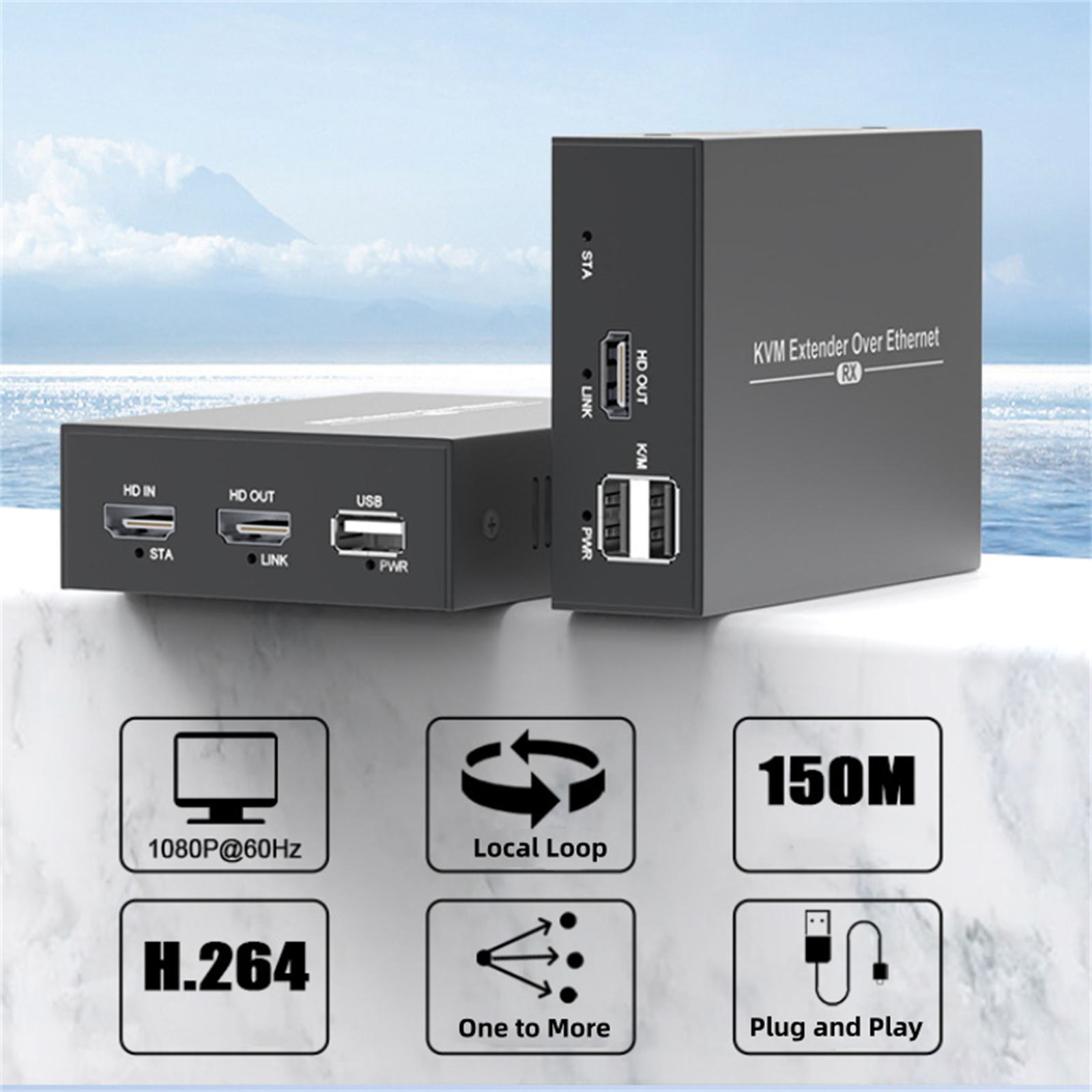 150M HDMI KVM Extender over Enternet Cat5e/6 Cable HDMI USB Extender Support one TX to many RX via Network Switch for Mouse keyboard TAPDRA Spare Part