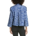 thumbnail image 2 of Derek Lam 10 Crosby womens  Elijah Cropped Trench Jacket, xs, Blue, 2 of 3