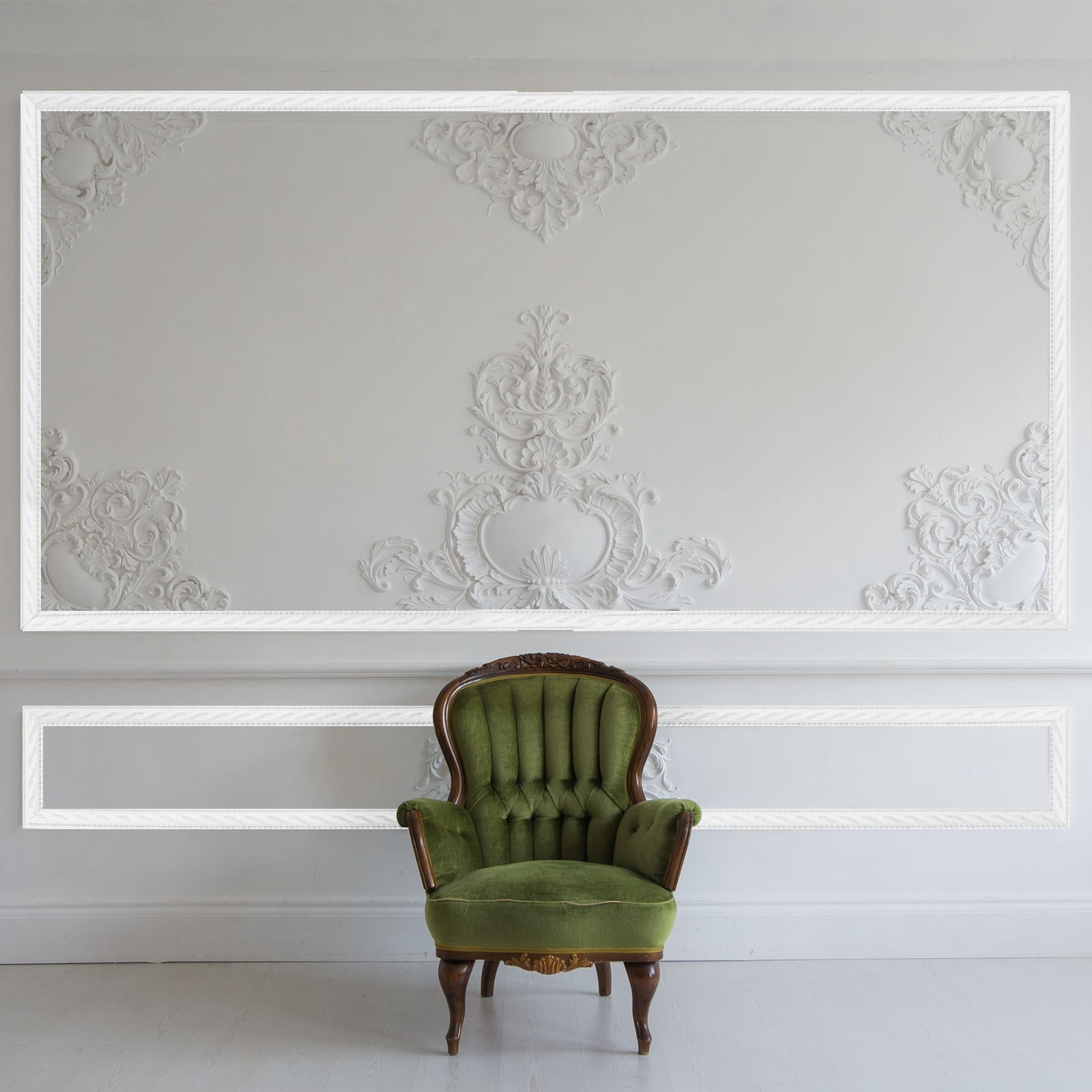 Unique Bargains  Wall Molding Trim Decorative Flexible for Home Decor White 0.5" x 16 ft