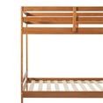 thumbnail image 3 of Pemberly Row Twin Over Twin Simple Solid Wood Bunk Bed - Caramel, 3 of 15