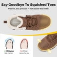 thumbnail image 4 of Fittington Men's Winter Boots Fleece Lining Warm Snow Boots Non-Slip and Water Resistant Wide Fit Ankle Boots 12.5 Wide, 4 of 10