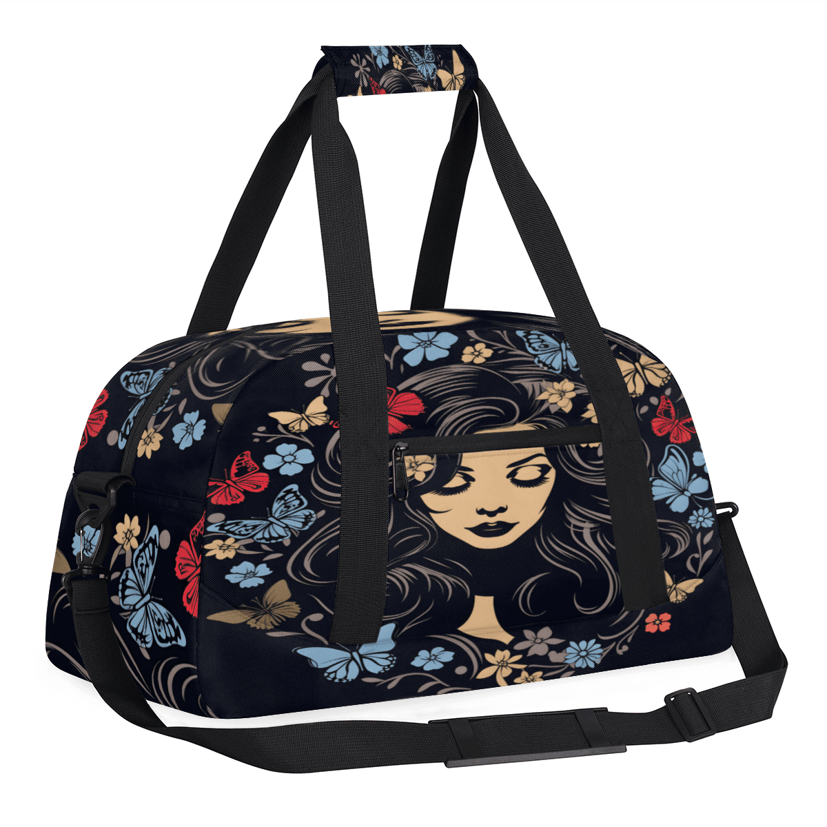 Herdesigns Fashion Women Sports Duffle Bag for Women & Men, Modern Art Gym Bag Dance Bag Overnight Bag Carry On Weekender Travel Bag