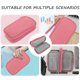 thumbnail image 3 of SHOWERORO Organizer De Electrónica De Viaje Rosa Con Doble Capa Para Cables Cargadores Y Accesorios, 3 of 6