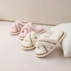 thumbnail image 4 of Zapatillas de mujer con banda cruzada, suaves y peludas, de felpa, cálidas, acogedoras, con puntera abierta, esponjosas, para el hogar, cómodas, para invierno, interiores y exteriores, transpirables, 4 of 5