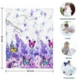 thumbnail image 4 of White Purple Butterfly Flower Pattern Blanket,Comfortable Soft Flannel Throw Blanket,All Season,Warm Lightweight Blankets for Sofa Bed Couch Living Room Chair,30"x40", 4 of 4