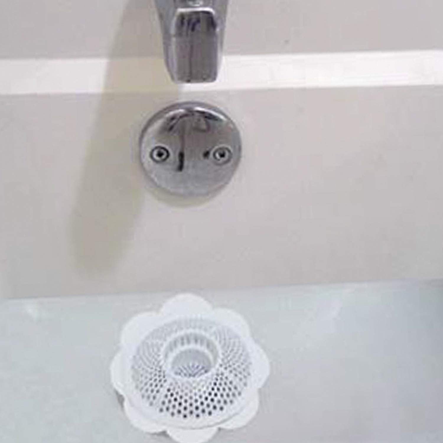 KongNai Hair Catcher Shower Drain Cover, 4 Pack Hair Stopper Drain  Protector for Bathroom Bathtub and