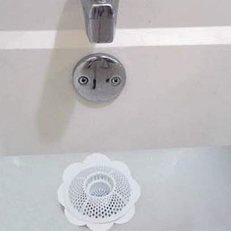 Danco Hair Catcher Bathroom Tub Strainer In White